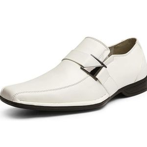 NWB! Alberto Fellini Mens White Casual Slip-On Loafers 7.5